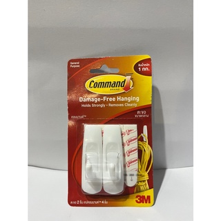 เทปกาวพร้อมตะขอ Medium COMMAND  สีขาว Adhesive tape with hook Medium COMMAND white