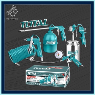 Total ชุดอุปกรณ์งานลม 5 ชิ้น รุ่น TATK051-3 ( Air Tools Set ) ( สายลม + กาพ่นโซล่า + กาพ่นสี + ปืนเป่าลม + หัวเติมลม )