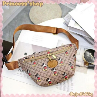 Princessshop กระเป๋าคาดอกกุชชี่มิกกี้ซิปปั๊มSALE (มีสินค้าพร้อมส่ง)