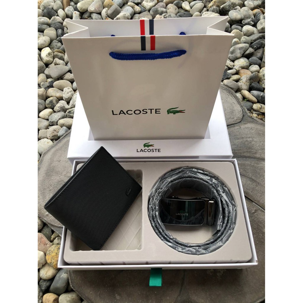 👑 เซตเข็มขัด+กระเป๋าสตางค์ Lacoste โคตรคุ้ม!!