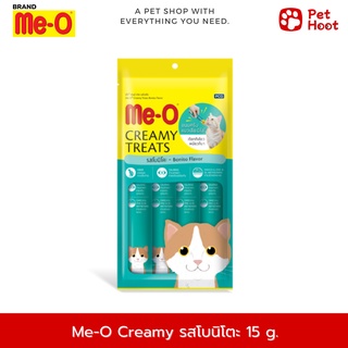 Me-O Cat Creamy Treats ขนมแมวเลีย รสโบนิโตะ 15 g. x 4 ซอง (1 แพค)