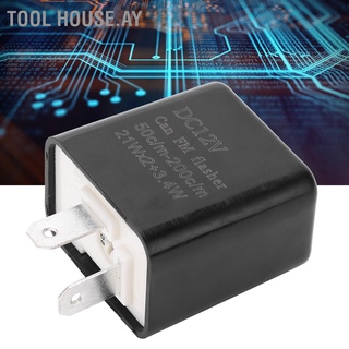 [Tool House.ay] Led แฟลชรีเลย์รถยนต์รถจักรยานยนต์พลังงานสูง 3` สามารถปรับได้ Flasher Dc 12V