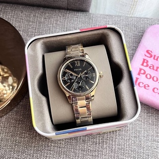 👑ผ่อน0%แท้100%👑 นาฬิกาข้อมือ FOSSIL Rye Multifunction Gold-Tone Stainless Steel Watch BQ3757