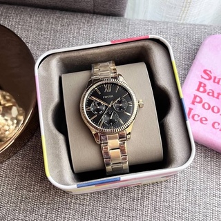 👑ผ่อน0%แท้100%👑 นาฬิกาข้อมือ FOSSIL Rye Multifunction Gold-Tone Stainless Steel Watch BQ3757