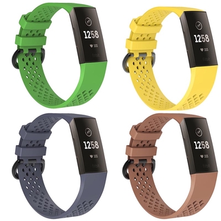 Fitbit Charge 3 charge 4 strap สายนาฬิกาข้อมือซิลิโคนสําหรับ Fitbit Charge3 Charge4