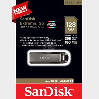 SanDisk Extreme GO USB 3.2 Flash Drive, CZ810 128GB, USB3.2, Metal  (SDCZ810-128G-G46)  ประกัน Synnex ตลอดอายุการใช้งาน