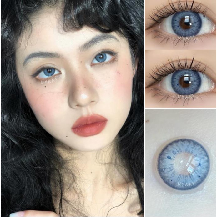 【graded Lens】UYAAI x FRESHLADY คอนแทคเลนส์สายตาสั้น สีฟ้า 2 ชิ้น 1 ปี