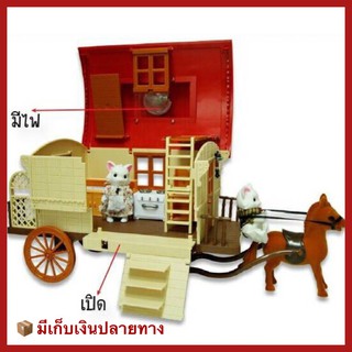 SALE!!! บ้านตุ๊กตา รถม้า พร้อมเฟอร์นิเจอร์ **มีชำรุดตรงล้อหลัง ขอคนรับได้ ไม่ดราม่าค่ะ