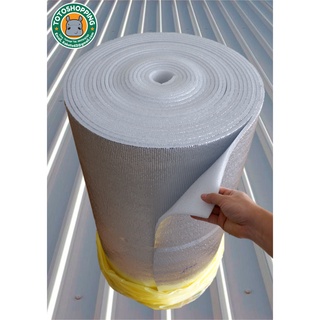 ฉนวนพีอีเคลือบฟอยล์ หนา10mm.กว้าง90cm.ยาว20m Insulation Epe Foam 10mm.90cm 20m พีอีเคลือบฟอยล์ลดความร้อน