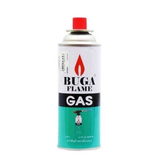 แก๊สเติมไฟแช็คกระป๋องใหญ่ 375 ml. BUGA FLAME GAS