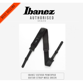 สายสะพายกีตาร์และเบส Ibanez GSF650-BK สีดำอย่างดี บุฟองน้ำ