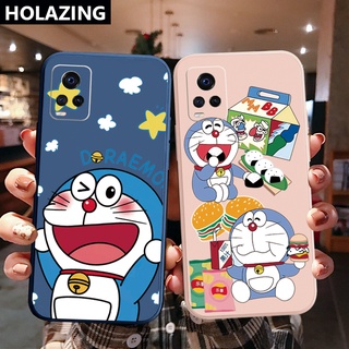 เคสโทรศัพท์มือถือ ขอบสี่เหลี่ยม ลายการ์ตูนโดราเอมอน สําหรับ VIVO Y21 Y15A Y15S Y33S Y21T Y11S Y12S Y21A Y1S Y91C