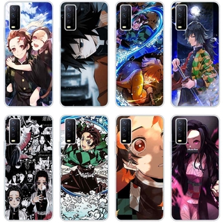 Vivo y85 v9 pro v11 pro v17 pro y12s y20s y20 y17 Case TPU Soft Silicon Protecitve Shell Phone casing Cover Demon Slayer Anime