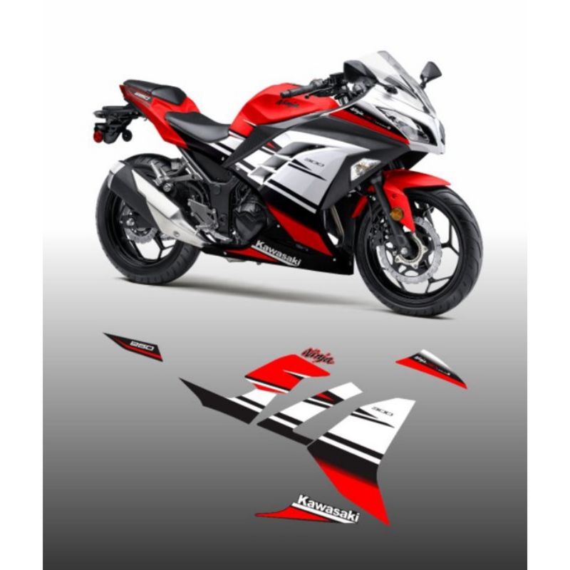 Ninja 250 fi Grapis Simple Motorcycle Striping Sticker/Kawasaki ninja fi 250/ninja 250 fi Sticker De