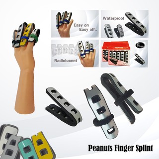 (1ชิ้น) Peanuts finger splint Pack  เฝือกดามนิ้วมือ นิ้วเท้า กระดูกหัก เส้นเอ็นฉีกขาด ข้ออักเสบ