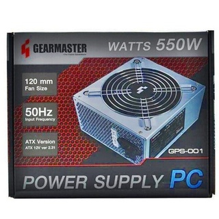 POWER SUPPLY (อุปกรณ์จ่ายไฟ) GEARMASTER 550 WATT (GPS-001) รับประกัน 1 ปี (พร้อมสายไฟ ac)