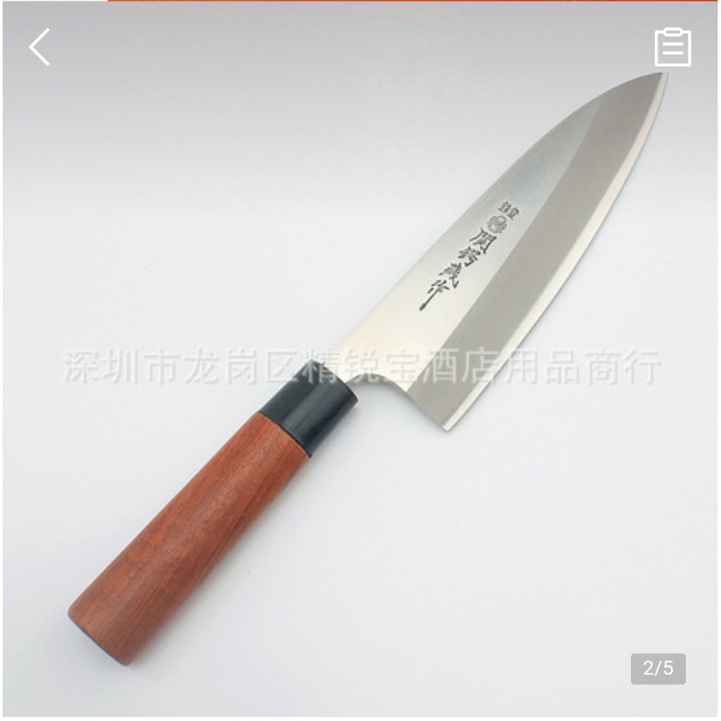 มีดเชฟ ญี่ปุ่นเดบะ Deba Japanese Fish Knife ใบมีดยาว 18 เซ็นติเมตร ด้ามจับไม้เนื้อแข็ง