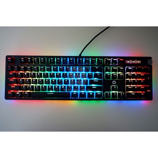 OKER K430 คีย์บอร์ดบลูสวิตช์แท้ ไฟFull RGB ตั้งมาโครได้ ไฟรอบตัว ปรับไฟได้ทุกปุ่ม