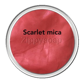 Mica แดงอมส้ม Scarlet 30g 003299 สินค้าเป็นวัตถุดิบเครื่องสำอางค์