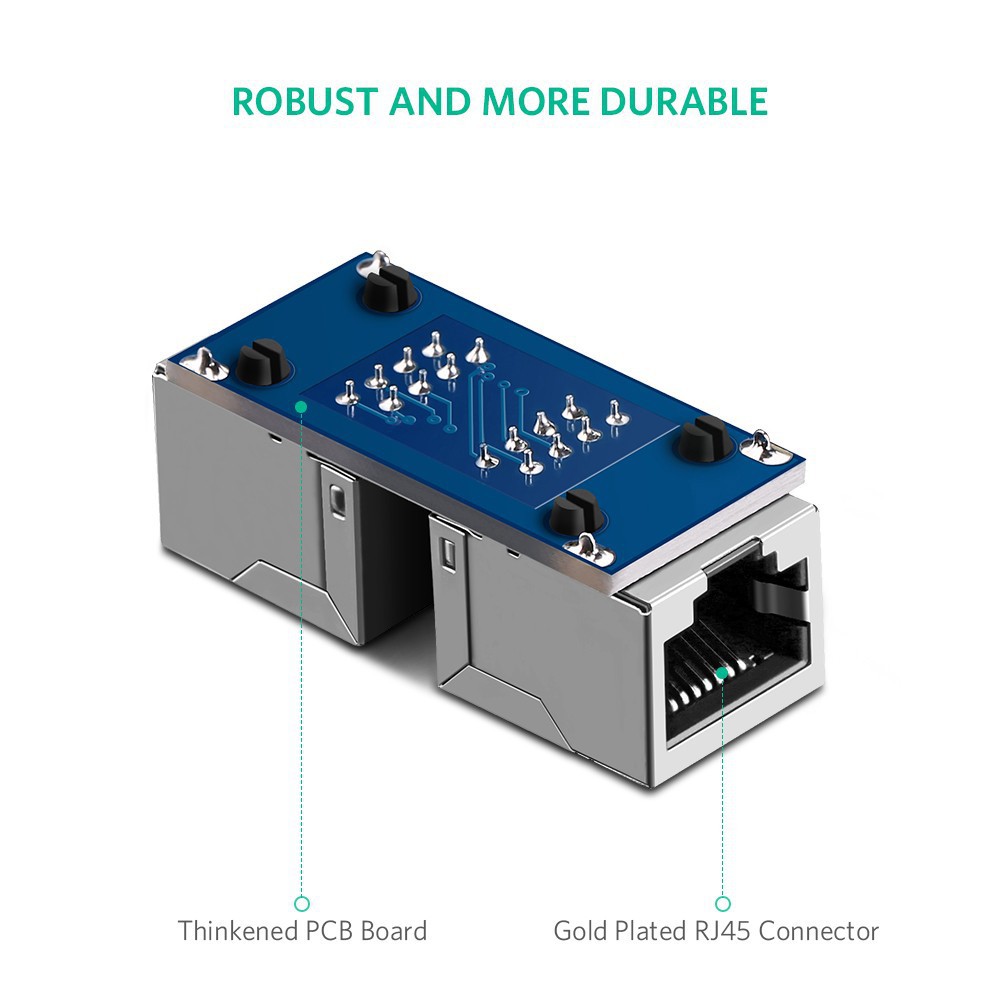 UGREEN รุ่น NW114 ตัวต่อสายแลน RJ45 connector Extender Adapter Female to Female รองรับ Cat7