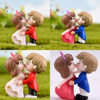 แบบจําลองคู่รักขนาดเล็กเครื่องประดับเดสก์ท็อปกระถางเครื่องประดับตุ๊กตาเครื่องประดับบ้านรถคู่แลกเปลี่ยนของขวัญ