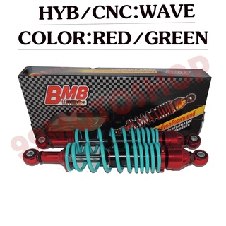 โช๊คหลังคู่แต่ง WAVE แบบHYB/CNC ตัดสีแดง (มีให้เลือก5สี)