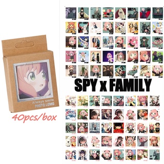 โปสการ์ดอวยพร SPYxFAMILY Loid Forger Anya Forger Yor Forger Lomo ขนาดเล็ก