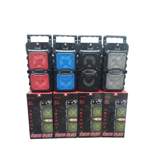 XSHOP KTS-1096 ลำโพงบลูทูธเอนกประสงค์ มีแบตในตัว ลำโพง 2ดอก เสียงดี พกพาสะดวก