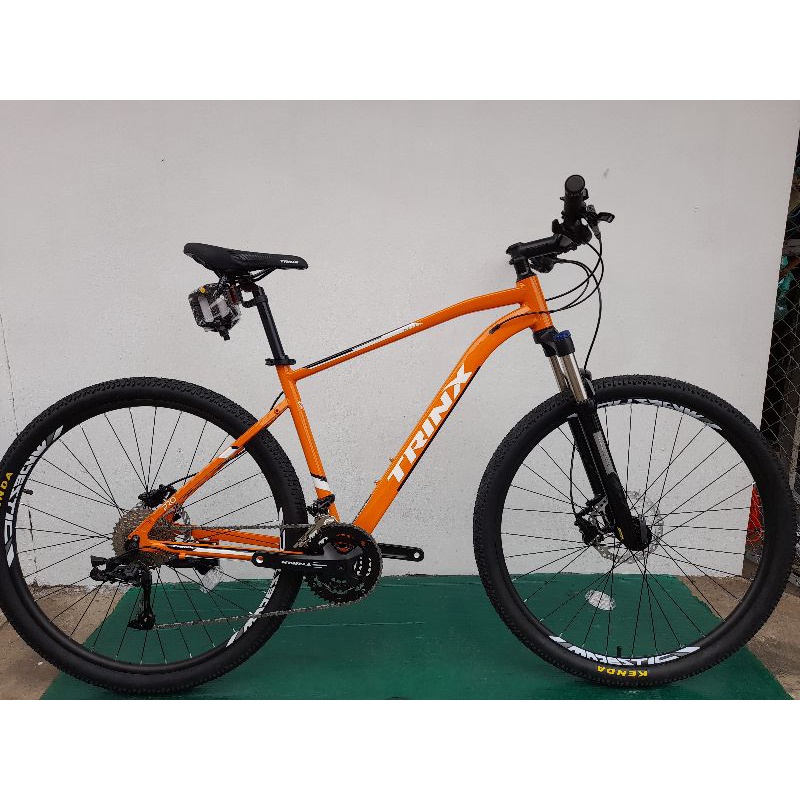 ใหม่จักรยานเสือภูเขาTrinxร่นm1000proไซ19สีส้ม