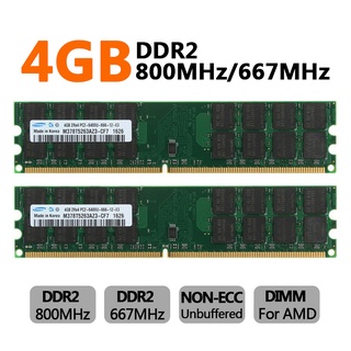 Samsung Ddr2 8Gb (2X4Gb) 800Mhz / 667Mhz หน่วยความจํา Pc2-6400 / Pc2-5300 240Pins Dimm 1.8V Memoria Ddr2 Ram สําหรับคอมพิวเตอร์