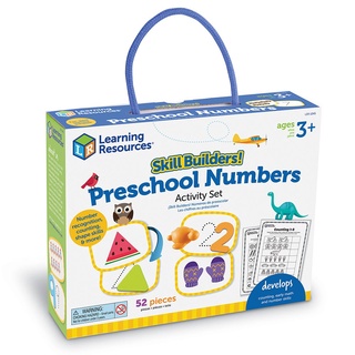 Learning Resources, Skill Builders! Preschool Numbers ชุดฝึกทักษะ! เรียนตัวเลขและรูปทรงก่อนวัยเรียน ของเล่นเด็ก 3 ปี+