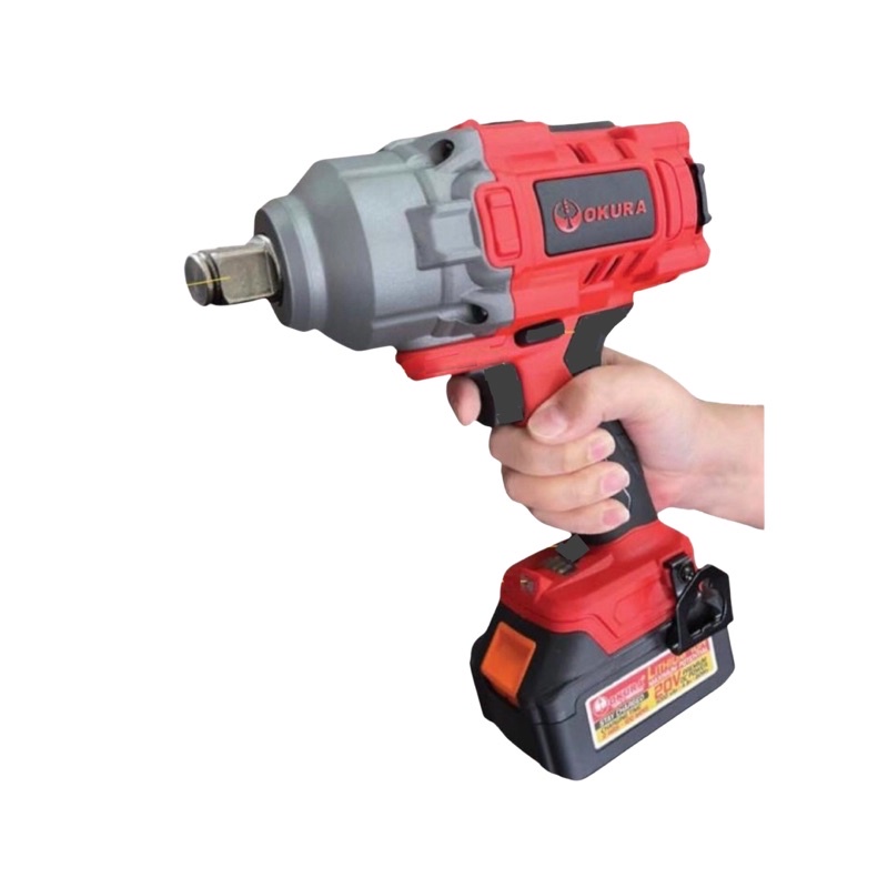 #สว่านบล็อกแบตไร้สาย OKURA 6 หุน (3/4นิ้ว) แรงบิดสูงสุด 1,356 นิวตันเมตร
