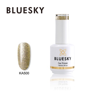 สีเจล Bluesky gel polish KA500 กลิตเตอร์ทอง