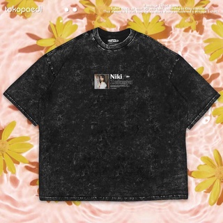 เสื้อยืดผ้าฝ้ายพิมพ์ลายขายดี เสื้อยืด Zefanya "NIKI" ขนาดใหญ่ | เสื้อยืด ขนาดใหญ่ | เสื้อยืด พิมพ์ลายซักผ้า | เสื้อยืด ส