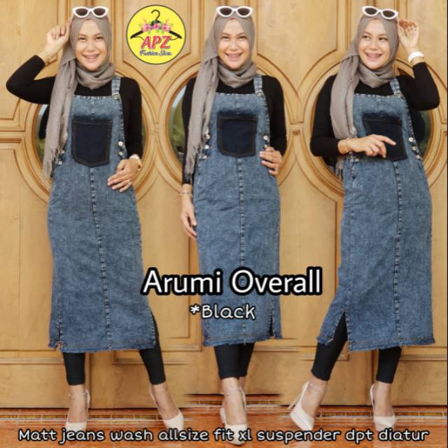 ARUMI OVERALL สีดํา*