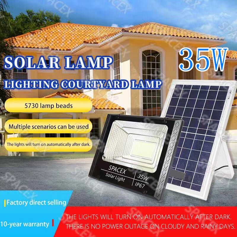 ไฟโซล่าเซล Solar lights LED300W 200W 120W 80W35W ไฟสปอตไลท์ กันน้ำ ไฟ Solar Cell ใช้พลังงานแสงอาทิตย์ โซลาเซลล์ แผงโซล่า