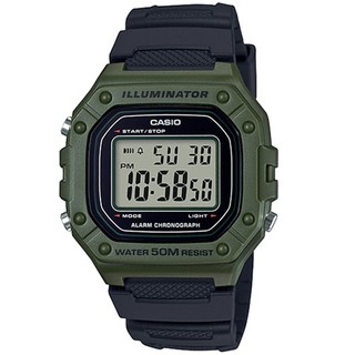 CASIO นาฬิกาข้อมือ รุ่น W-218H-3AVDF