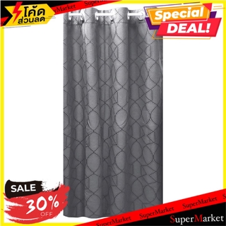 ผ้าม่าน EYELET HOME L&amp;S VENCENT UV 140X220 ซม. สีเทา ผ้าม่านประตู EYELET CURTAIN HOME L&amp;S VENCENT UV 140X220CM GRAY