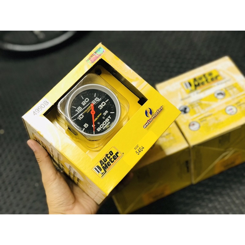 วัดบูส Auto meter แท้ usa. หน้าดำ เข็มส้ม น้ำมัน ขนาด 35 60 pond psi AutoMeter วัดบูต ออโต้ มิเตอร์ 