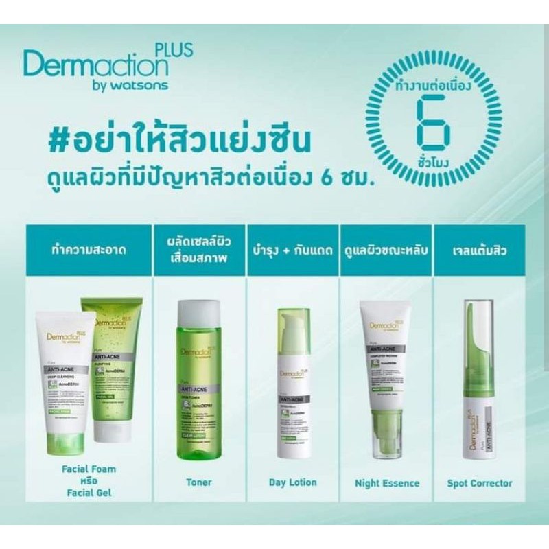 Dermaction plus by watsons anti-acne pure day lotion spf 50 pa+++
