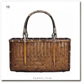 B1 Deep mountain old bamboo Hand-woven  Handbag Medium size