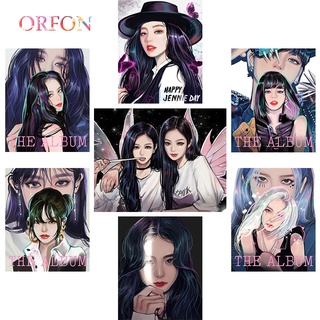 【ORFON】ภาพวาดสีน้ํามันบนผ้าใบ ตามตัวเลข รูป BLACKPINK K-pop idol ขนาด 40X50 ซม. ไม่ซ้ําใคร สําหรับตกแต่งบ้าน DIY