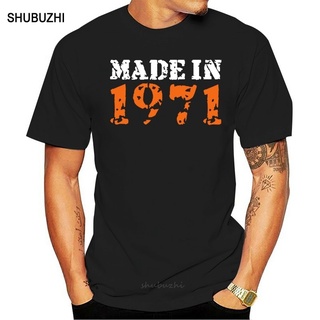 เสื้อยืด ผ้าฝ้าย ลาย Made In 1971 แฟชั่นฤดูร้อน สําหรับผู้ชาย ไซซ์ S - Xxxl