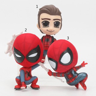 ฟิกเกอร์ Marvel Spiderman Spider D F G Deadpool bobble-Head Q