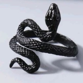 R04 : Cute Charcoal Snake Ring 🐍 แหวนเจ้างูน้อยสีดำ