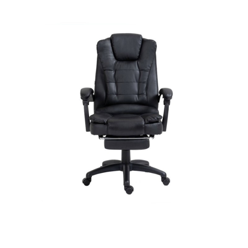 Smugdesk Office Chair เก้าอี้สำนักงาน มีฟังก์ชั่นนวด มีที่พักเท้า รุ่น Boss สีดำ