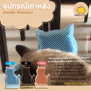 Cat Accessories แปรงติดประตู  แปรงเก็บขนแมว ของเล่นแมว แท่นถูหลังแมว ขนาด 21x29 ซม. มีให้เลือก 3 สี แถมฟรีแคทนิปแมว