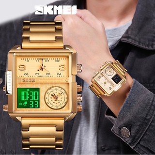 SKMEI นาฬิกาข้อมือชาย 1391เครื่องญี่ปุ่นแฟชั่นดีไซน์ใหม่ ทันสมัยหรูหราระบบQuartz hybrid digital analogฟังชั่นครบ