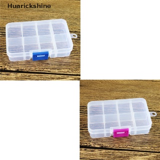 Huarickshine กล่องพลาสติก 8 ช่อง ปรับได้ สําหรับเก็บเครื่องประดับ 1 ชิ้น