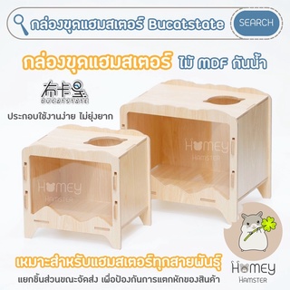 Homey Hamster 🐹☘️ กล่องขุดแฮมสเตอร์ Bucatstate บ้านหลบบันได ชั้นลอย กรงแฮมสเตอร์ ขนมเลีย niteangel h1 รองกรง millamore